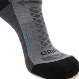 8 Pairs Stone - Hike Crew Midweight Merino Wool Sock - GRIP6 - Flyclothing LLC