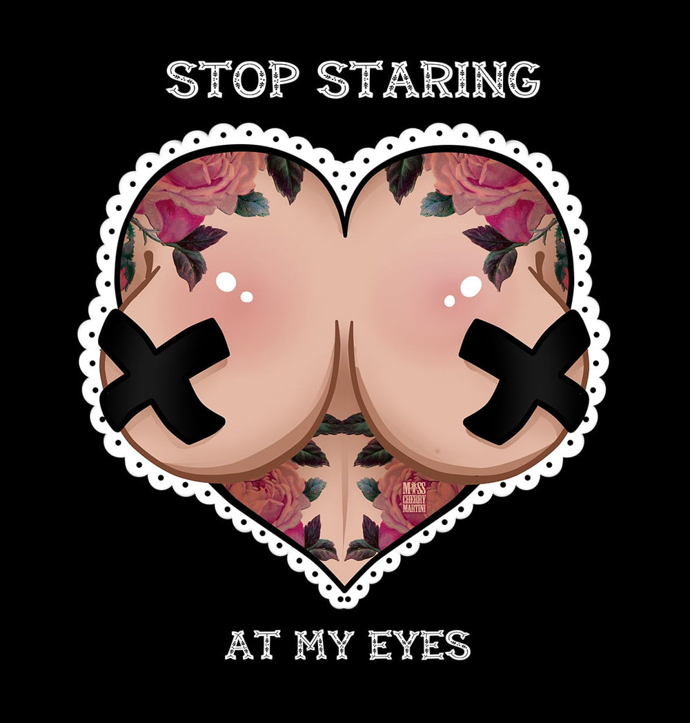 Black Market Art Company Stop Staring At My Eyes Print