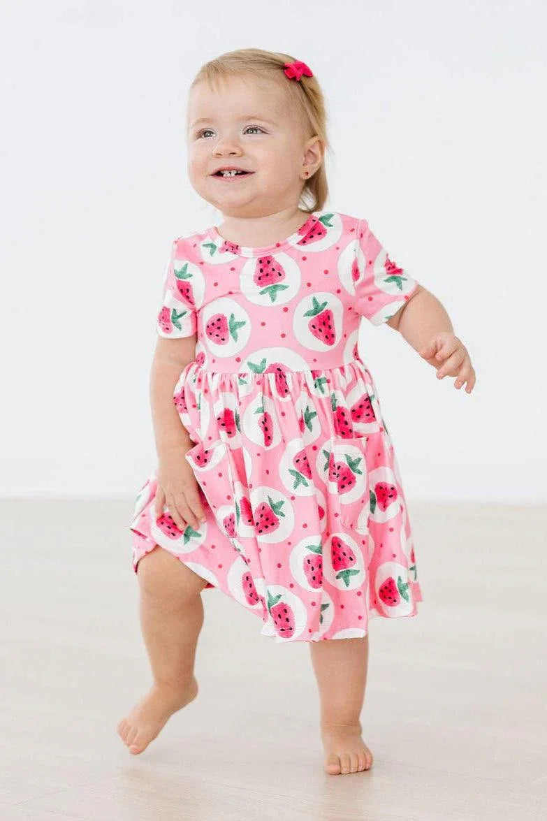 Strawberry Fields S/S Pocket Twirl Dress - Mila & Rose ® - Flyclothing LLC