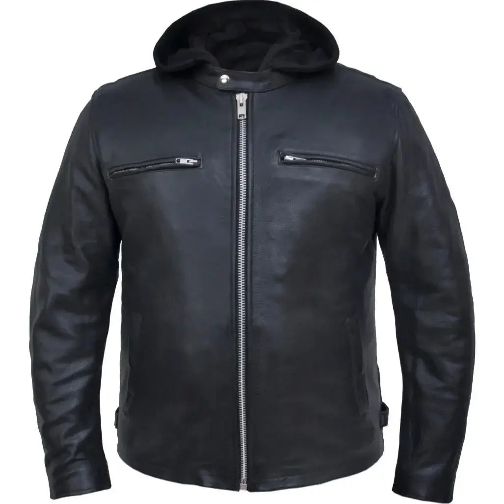 Street Rider - Men's Premium Leather Motorcycle Jacket - Unik Just for Bikers - Flyclothing LLC