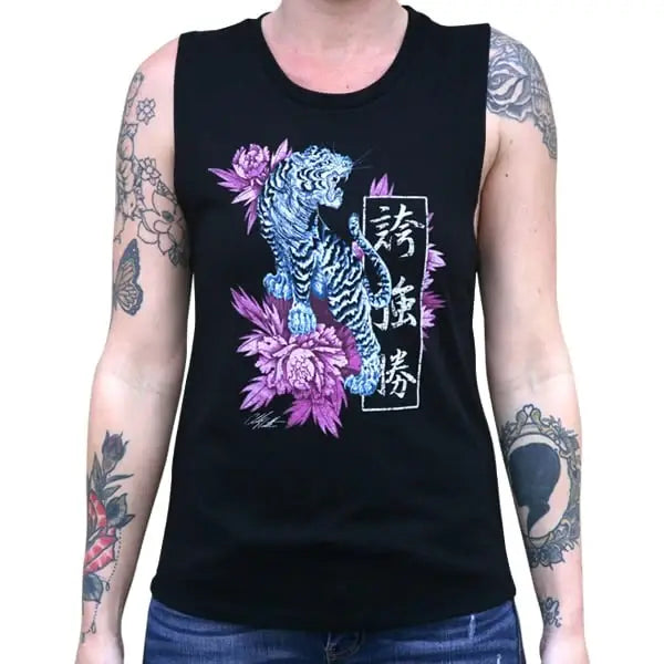 Black Market Art Company Strength Women's Muscle T-Shirt - Black Market Art Company - Flyclothing LLC