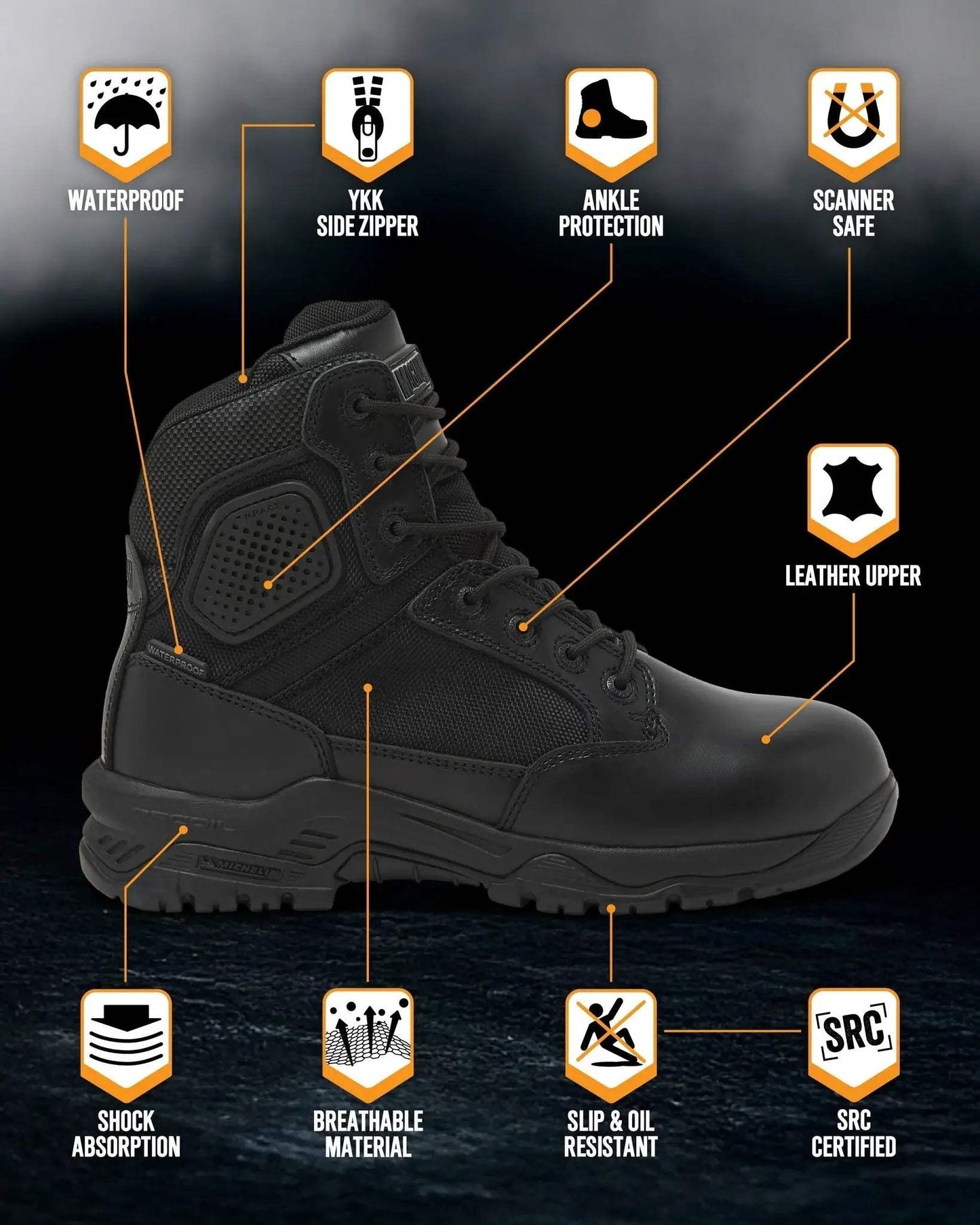 STRIKE FORCE 6" Boot SZ WP - Magnum Boots - Flyclothing LLC