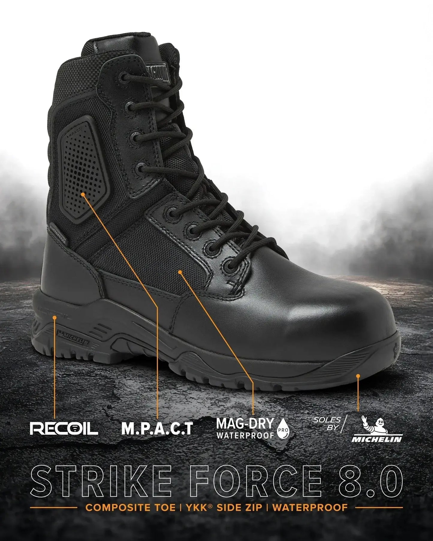 STRIKE FORCE 8" Boot SZ WP CT - Magnum Boots - Flyclothing LLC