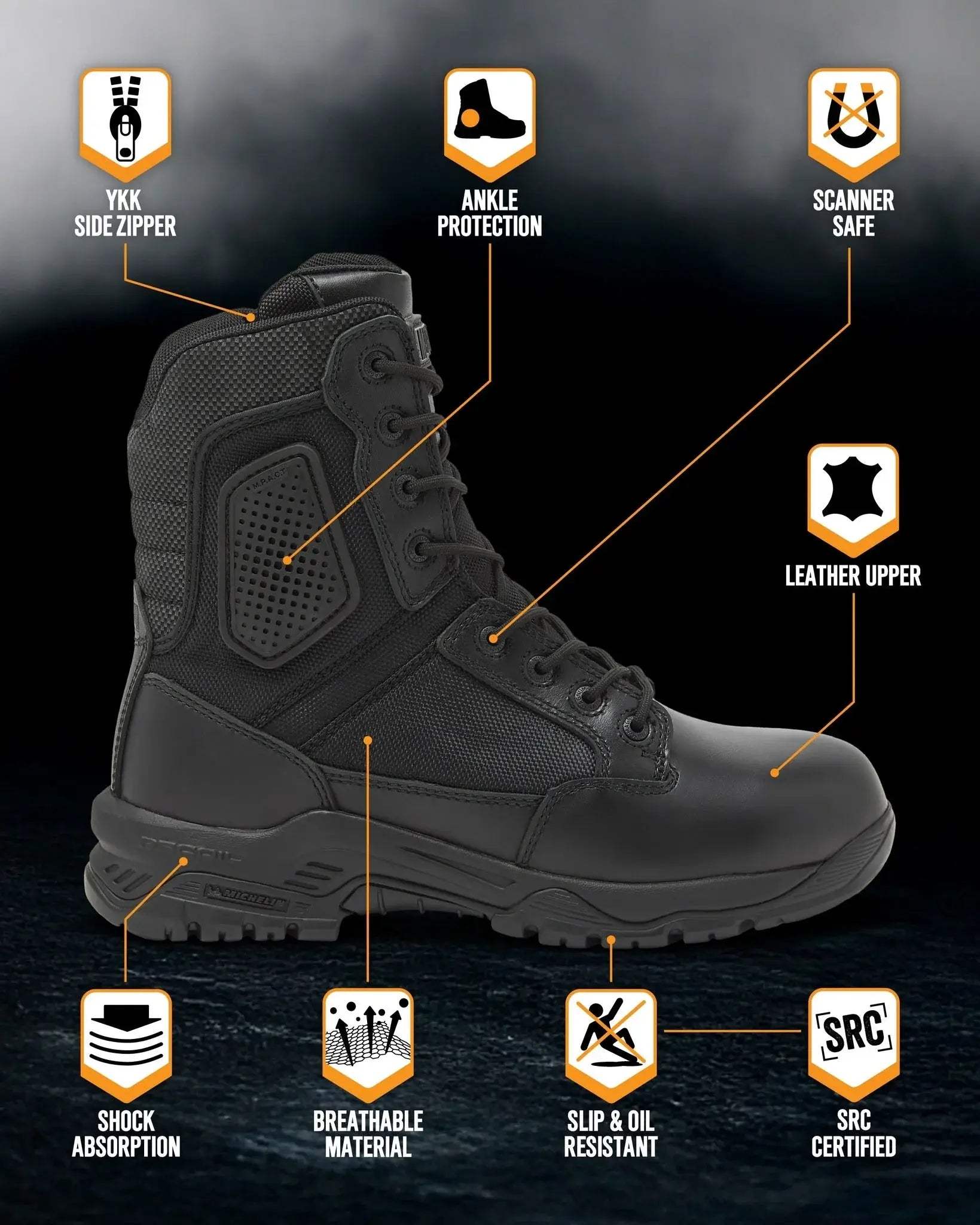 STRIKE FORCE 8" Boot SZ - Magnum Boots - Flyclothing LLC