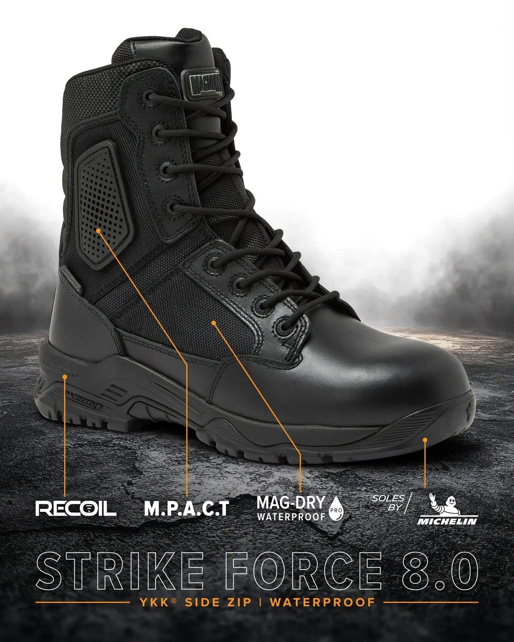 STRIKE FORCE 8" Boot SZ WP - Magnum Boots - Flyclothing LLC