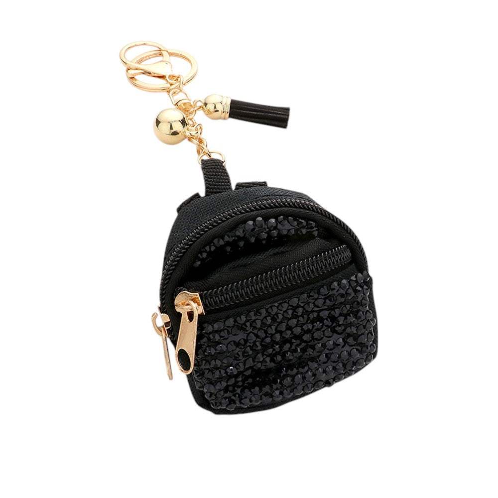 Studded Backpack Bag Tassel Bag Charm - Madeline Love - Flyclothing LLC
