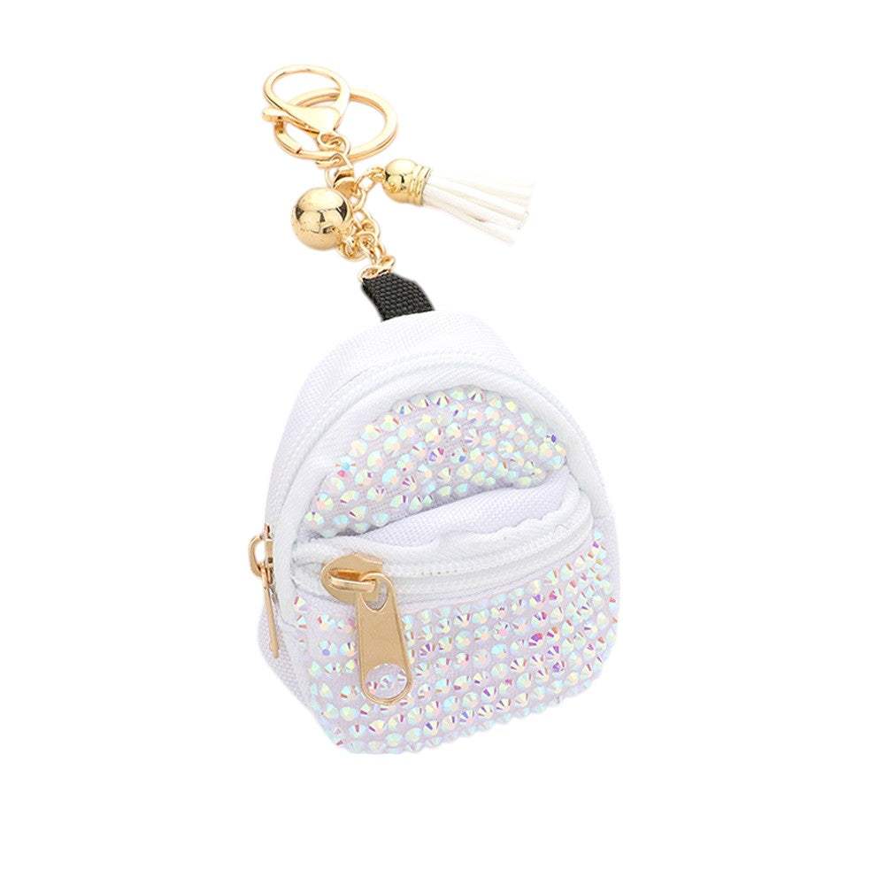 Studded Backpack Bag Tassel Bag Charm - Madeline Love - Flyclothing LLC
