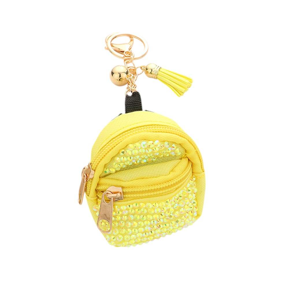 Studded Backpack Bag Tassel Bag Charm - Madeline Love - Flyclothing LLC