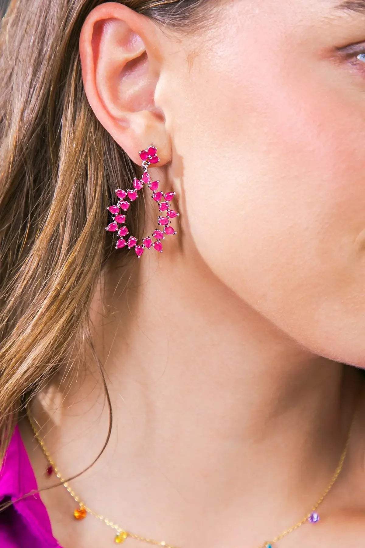 CHARLOTTE FLORAL DROP EARRINGS - Flying Tomato - Flyclothing LLC