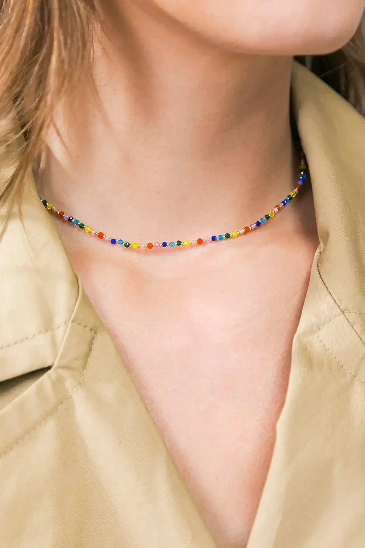 COLORED ENAMEL PEARL NECKLACE - Flying Tomato - Flyclothing LLC