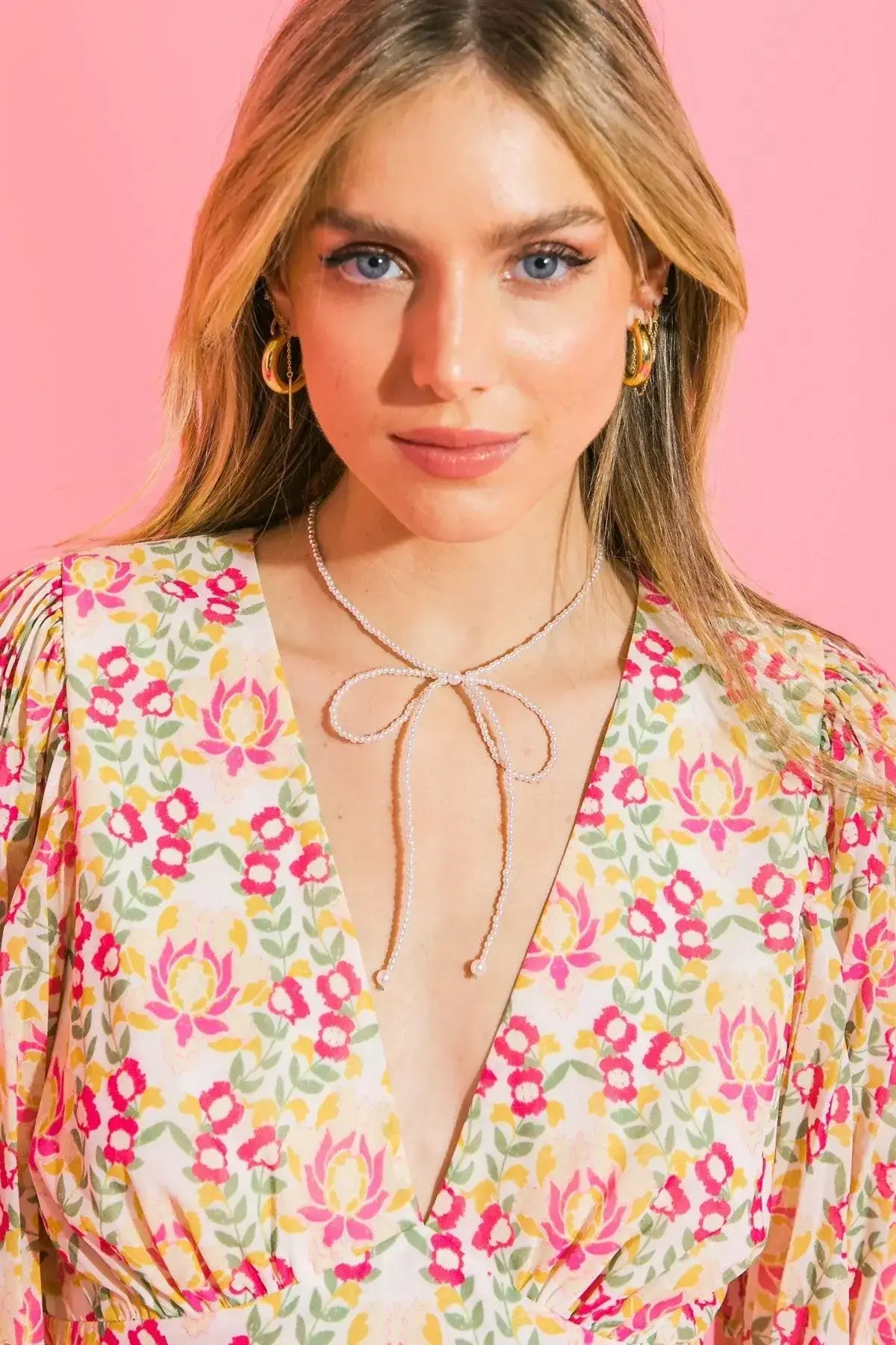 SPRING ROSE PEARL NECKLACE - Flying Tomato - Flyclothing LLC