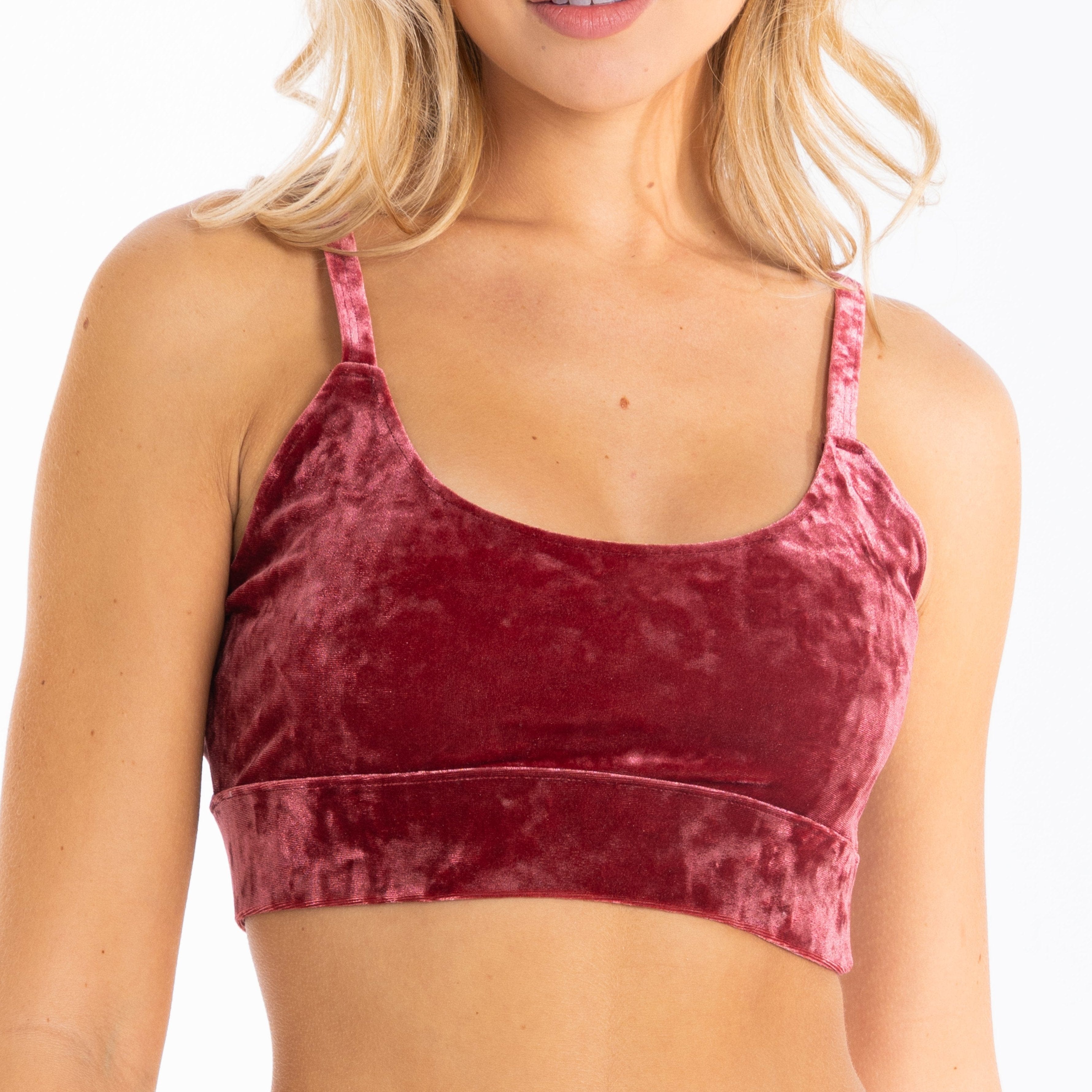 The Serenade | Red Velvet Bralette - Shinesty