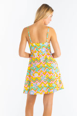 The Solar Flower | Trippy Floral Strappy Dress - Shinesty