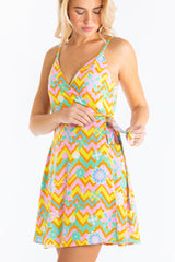 The Solar Flower | Trippy Floral Strappy Dress - Shinesty