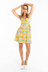 The Solar Flower | Trippy Floral Strappy Dress - Shinesty
