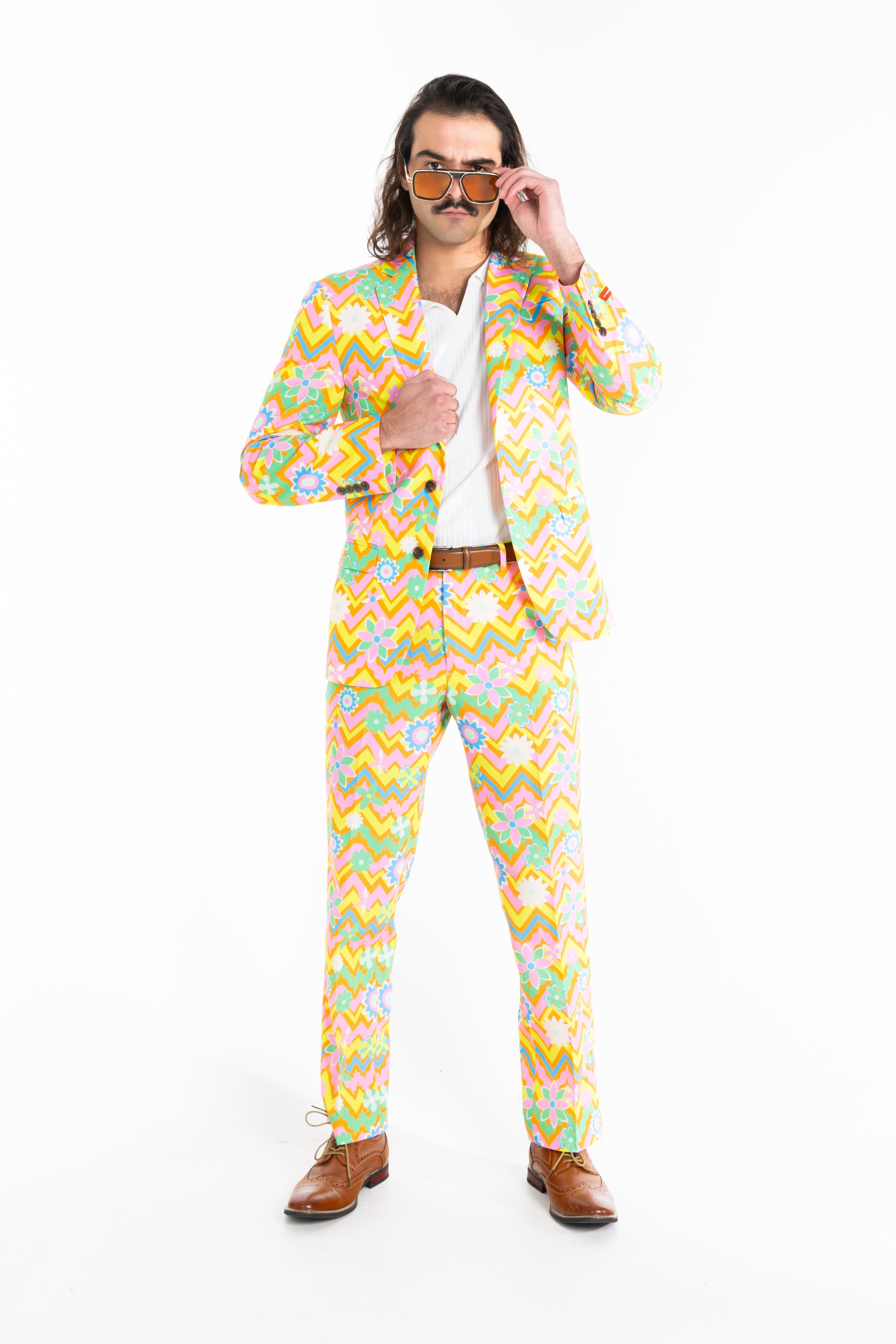 The Solar Flower | Trippy Floral Suit - Shinesty