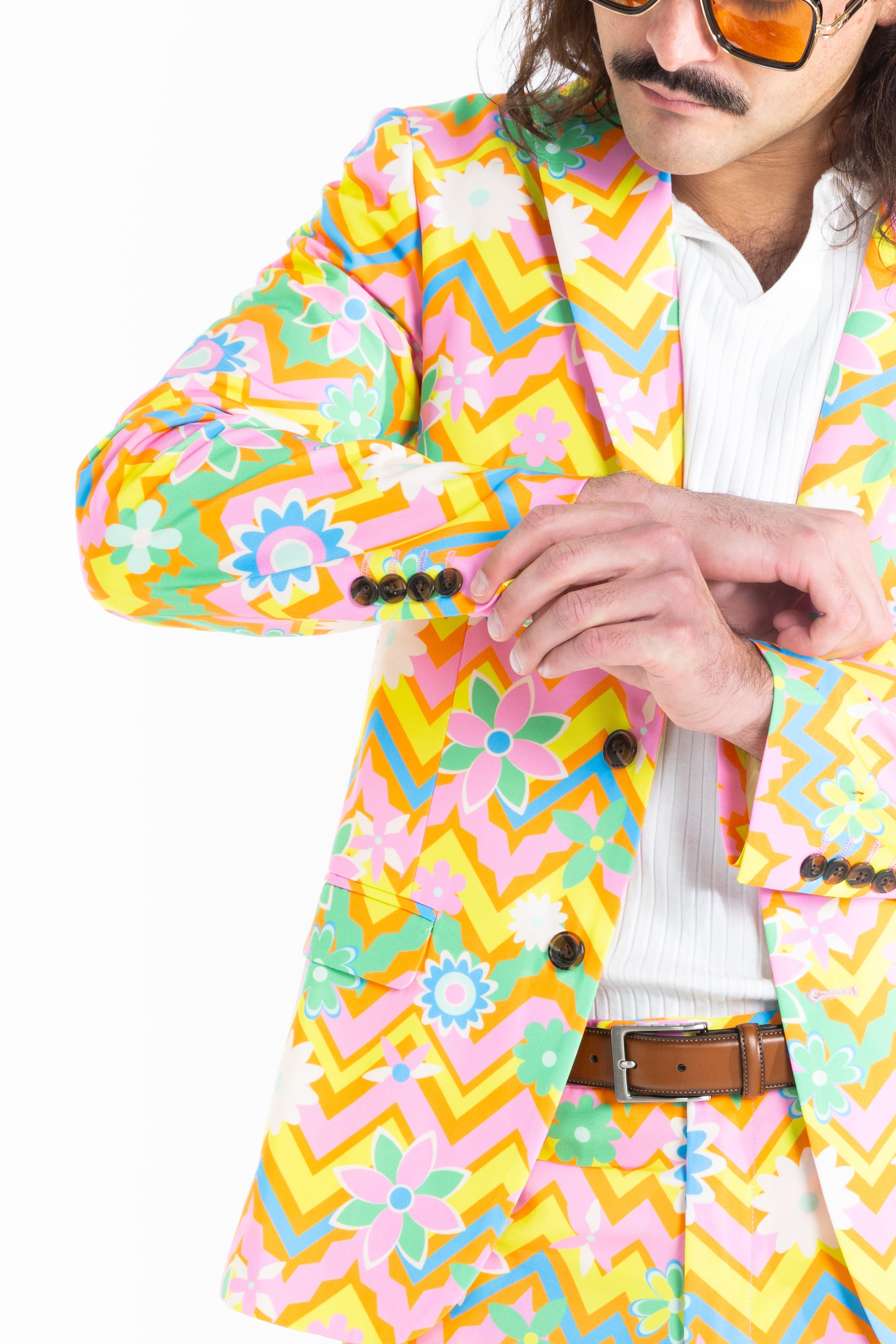 The Solar Flower | Trippy Floral Suit - Shinesty