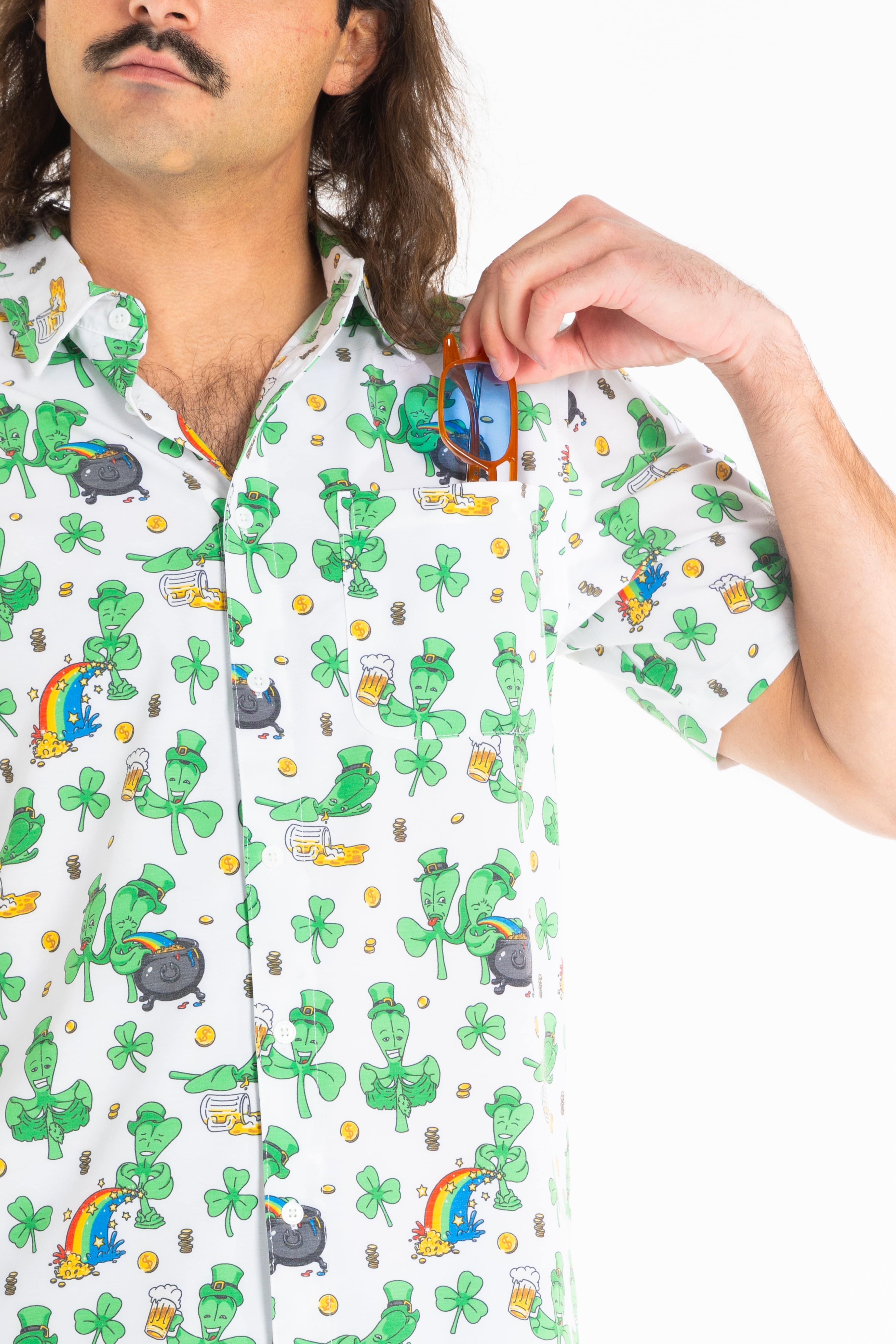 The 3 Leafs To The Wind | St Patricks Day Clovers Hawaiian Shirt - Shinesty
