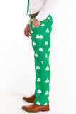 The Blarney Bagpiper | Diagonal Striped Clovers Suit Pants - Shinesty - Flyclothing LLC