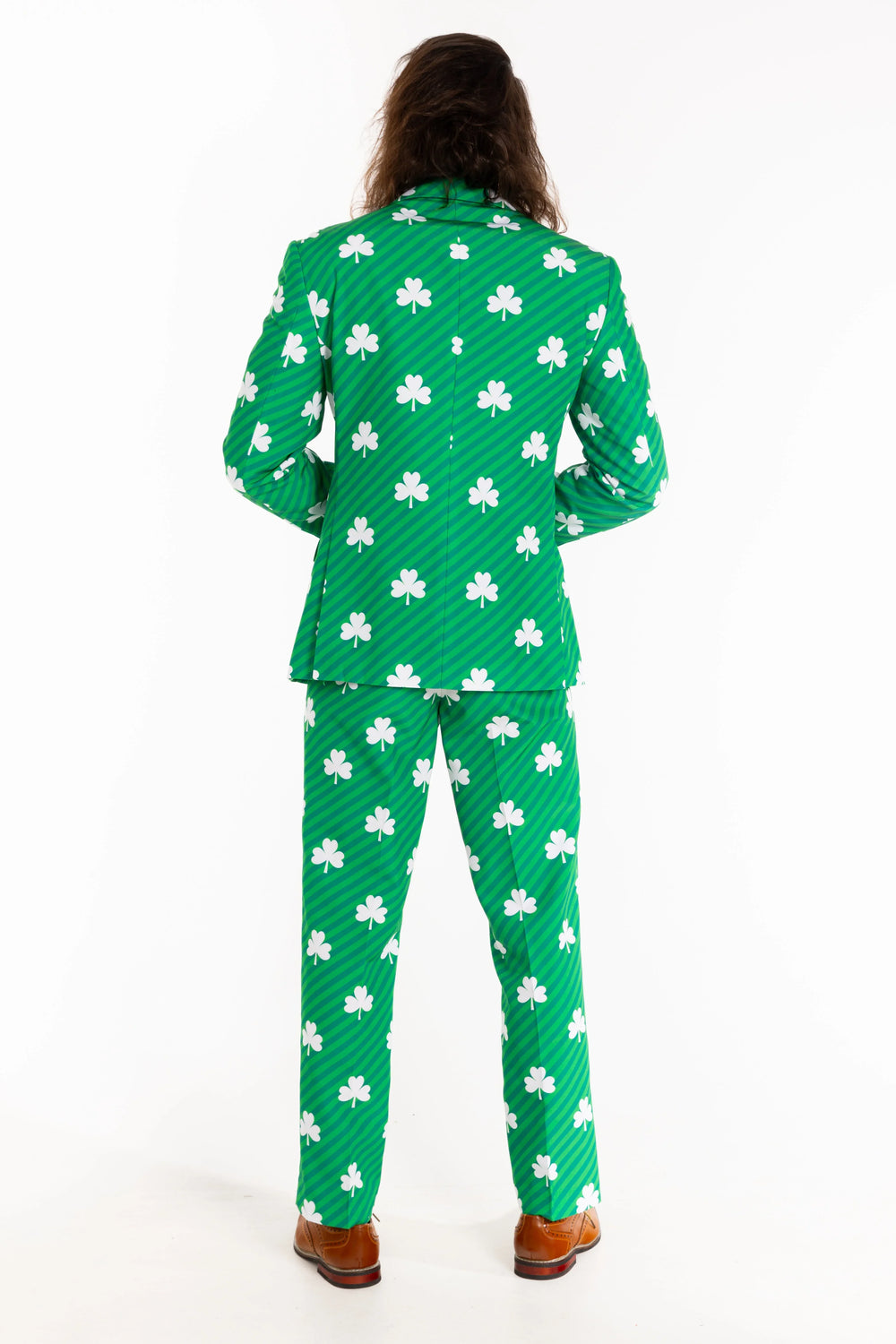 The Blarney Bagpiper | Diagonal Striped Clovers Suit - Shinesty - Flyclothing LLC