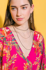 3 CHAIN LAYERD CHARM NECKLACE - Flying Tomato - Flyclothing LLC