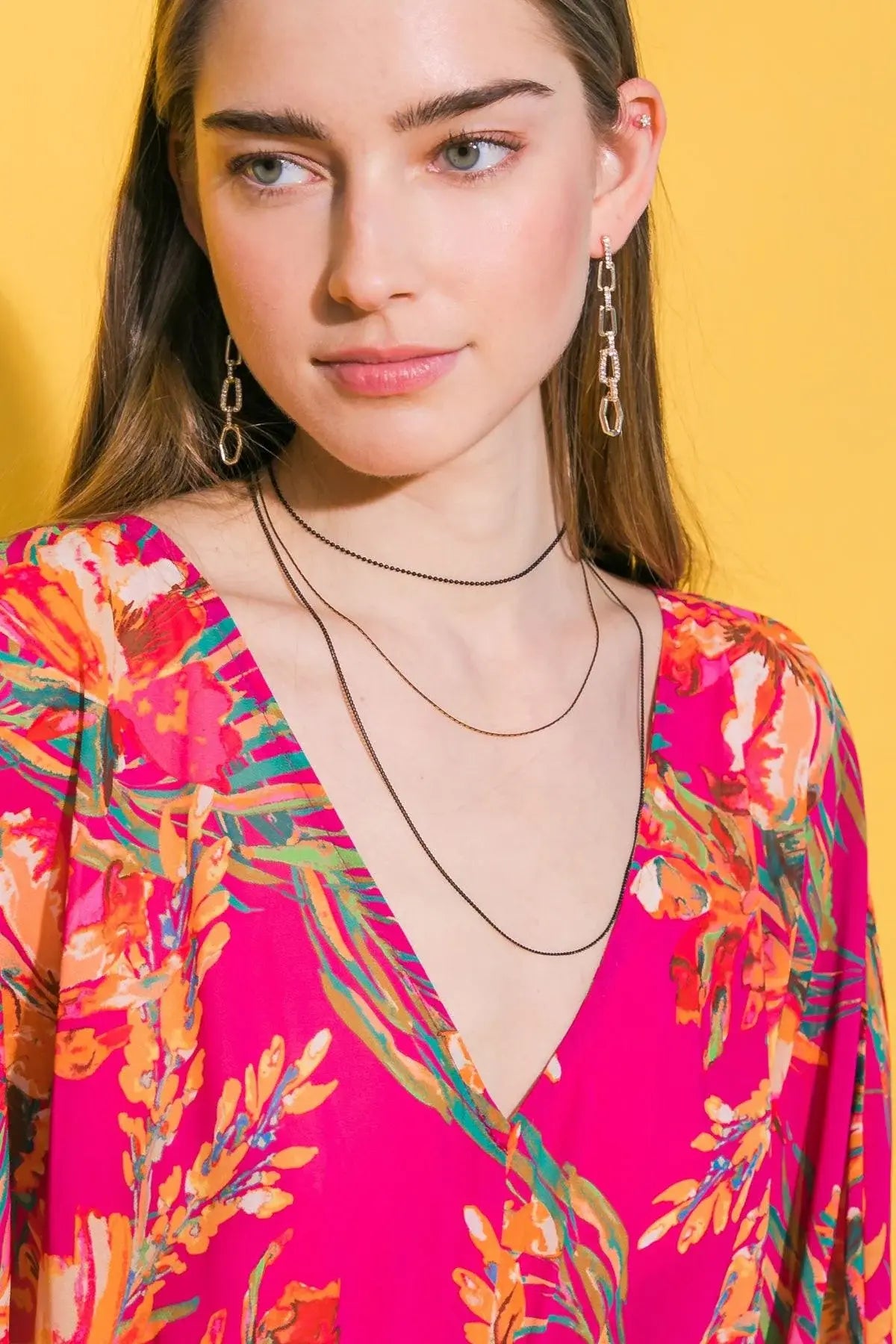 3 CHAIN LAYERD CHARM NECKLACE - Flying Tomato - Flyclothing LLC