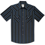 Men's Ely Cattleman Short Sleeve Stripe Western Snap Shirt - Ely Cattleman