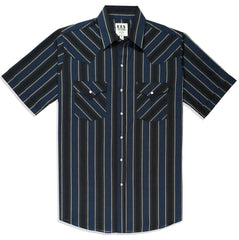 Men's Ely Cattleman Short Sleeve Stripe Western Snap Shirt - Ely Cattleman
