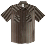 Men's Ely Cattleman Short Sleeve Stripe Western Snap Shirt - Ely Cattleman