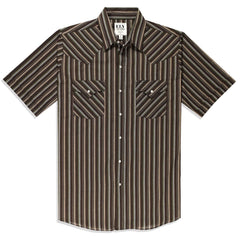 Men's Ely Cattleman Short Sleeve Stripe Western Snap Shirt - Ely Cattleman