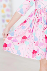Sucker for You 3/4 Sleeve Pocket Twirl Dress - Mila & Rose ® - Flyclothing LLC