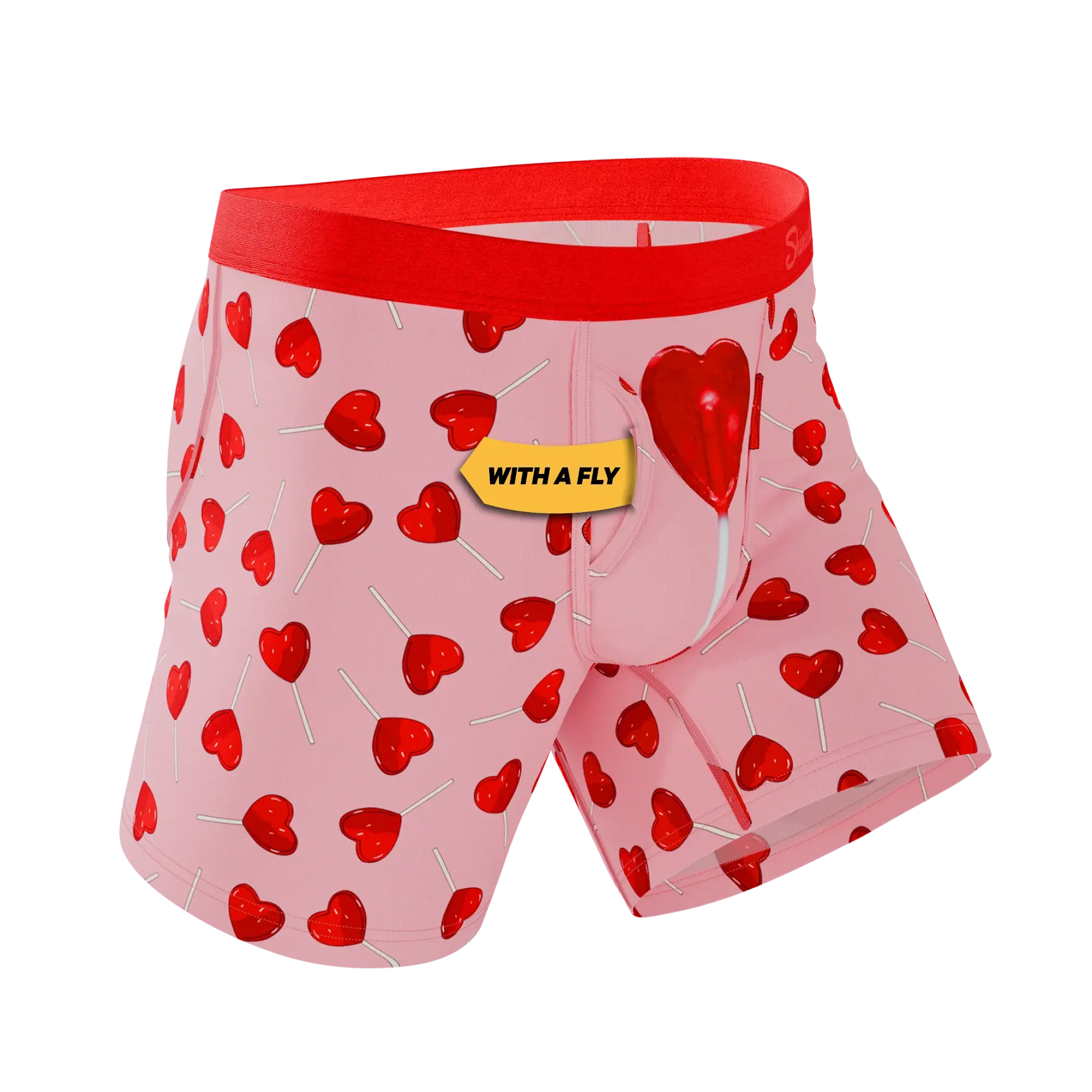 The Suckered In | Heart Lollipop Ball Hammock® Pouch Underwear With Fly - Shinesty - Flyclothing LLC