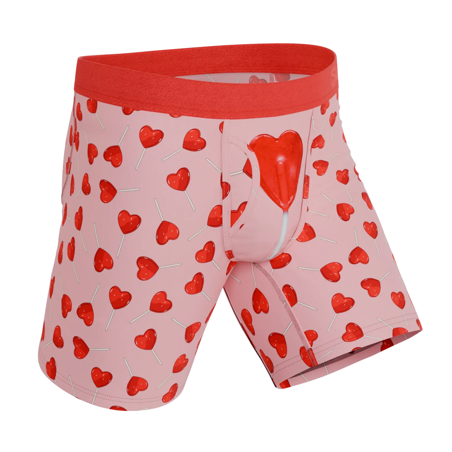 The Suckered In | Heart Lollipop Long Leg Ball Hammock® Pouch Underwear With Fly - Shinesty - Flyclothing LLC