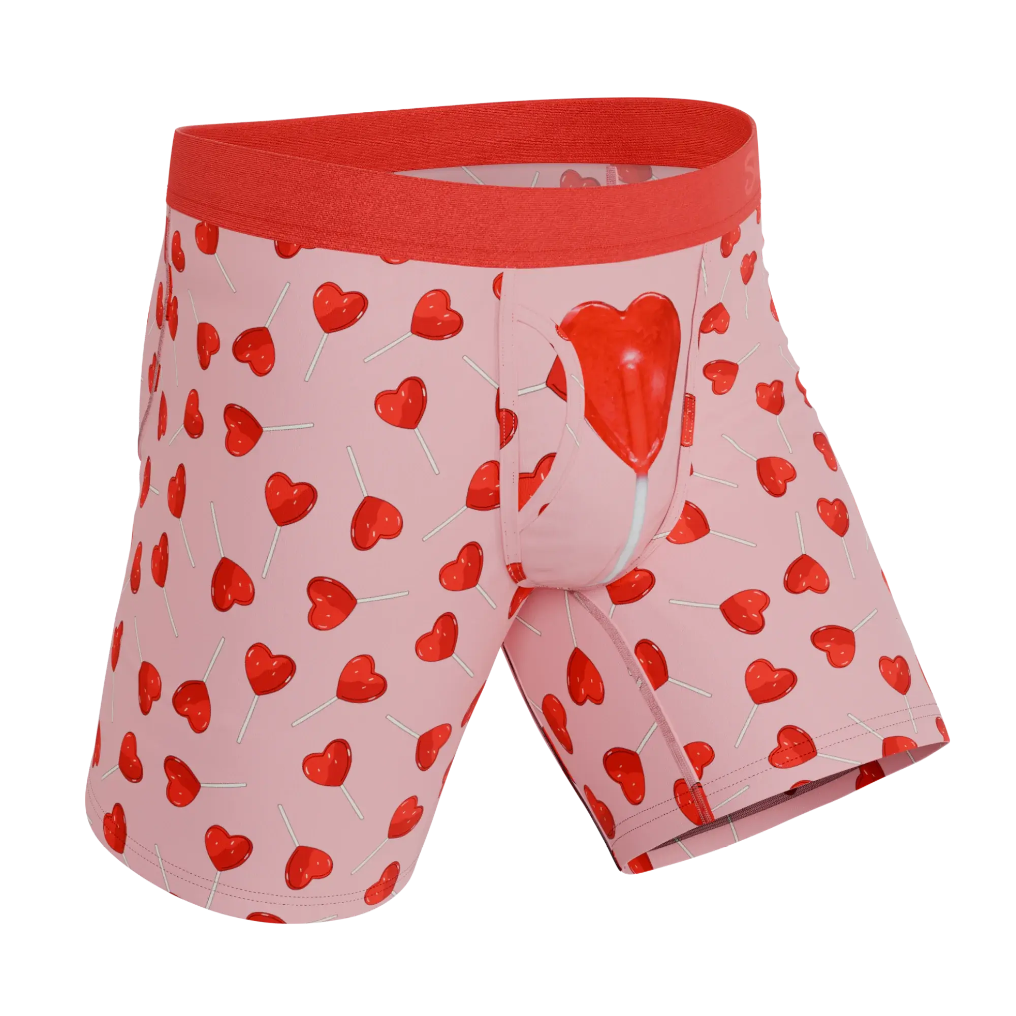 The Suckered In | Heart Lollipop Long Leg Ball Hammock® Pouch Underwear With Fly - Shinesty - Flyclothing LLC