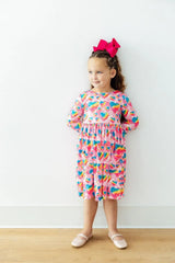 Sugar & Spice 3/4 Sleeve Pocket Twirl Dress - Mila & Rose ® - Flyclothing LLC