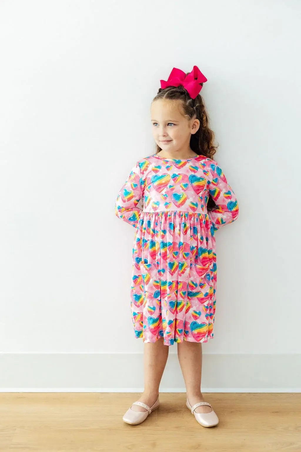 Sugar & Spice 3/4 Sleeve Pocket Twirl Dress - Mila & Rose ® - Flyclothing LLC