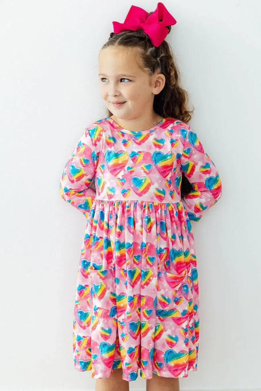 Sugar & Spice 3/4 Sleeve Pocket Twirl Dress - Mila & Rose ® - Flyclothing LLC