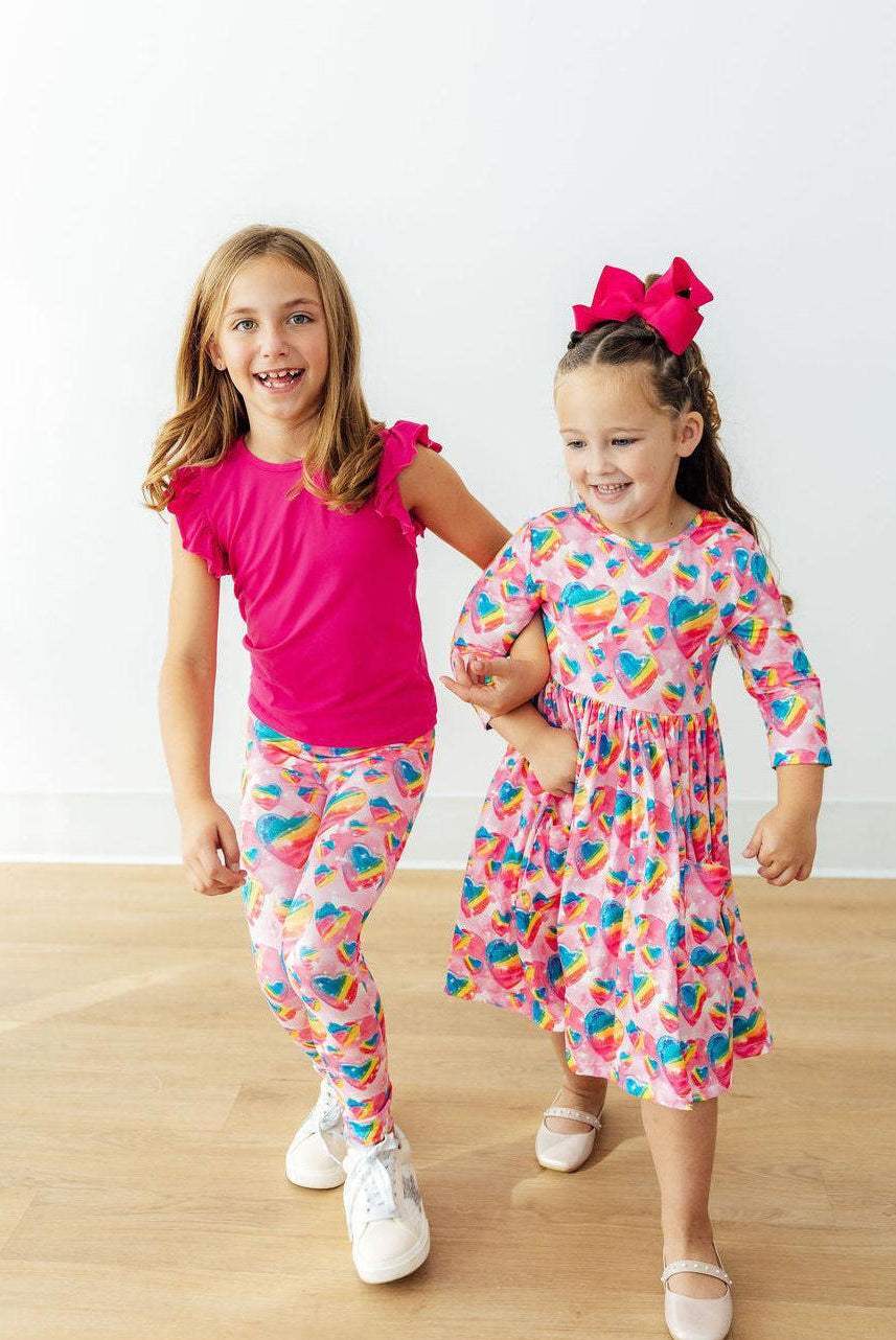 Sugar & Spice 3/4 Sleeve Pocket Twirl Dress - Mila & Rose ® - Flyclothing LLC