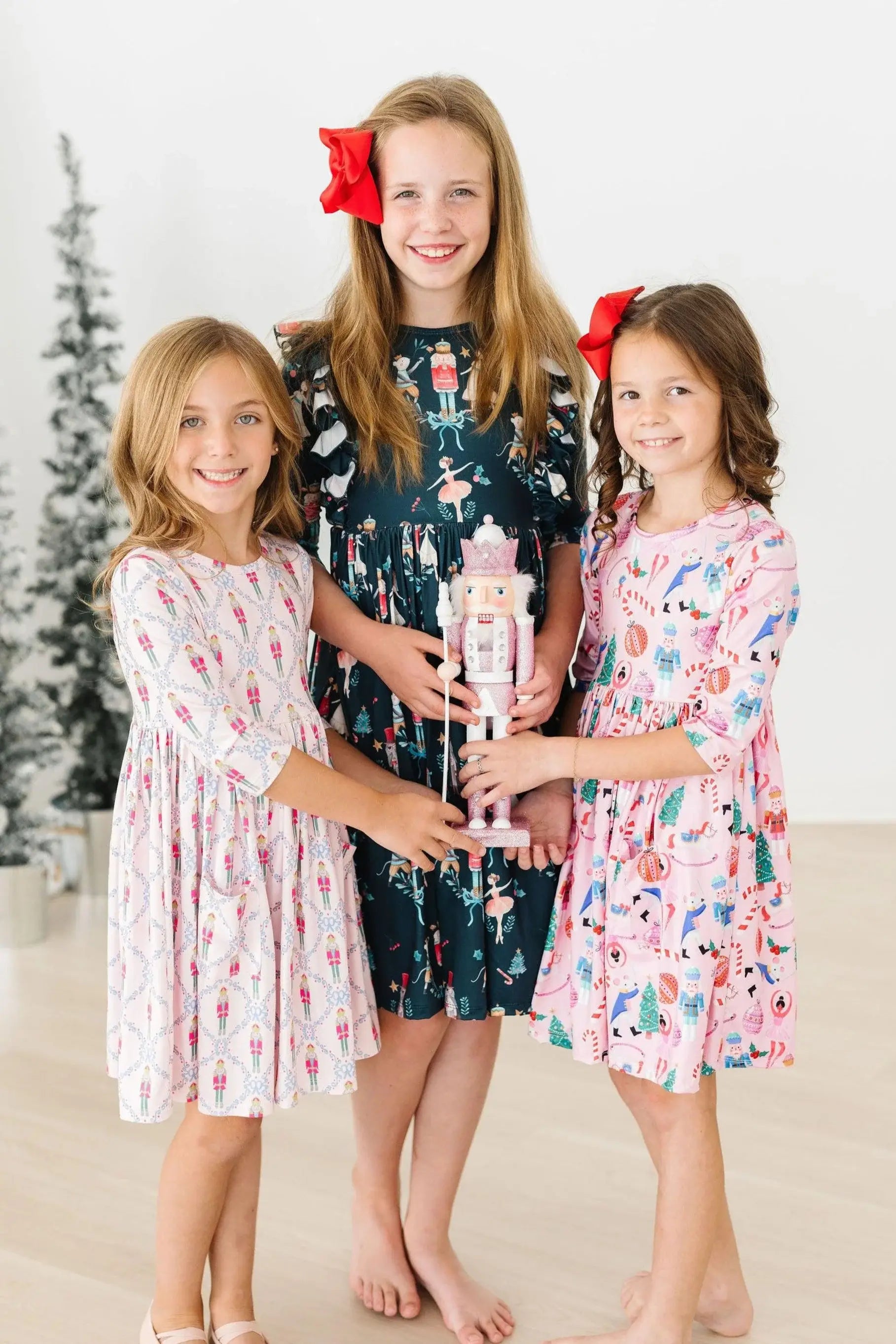 Sugarplum Fairy 3/4 Sleeve Pocket Twirl Dress - Mila & Rose ® - Flyclothing LLC