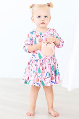 Sugarplum Fairy 3/4 Sleeve Twirl Bodysuit