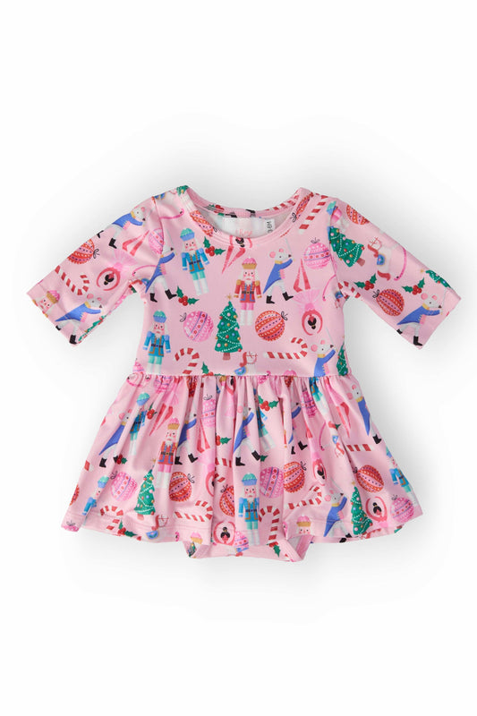 Sugarplum Fairy 3/4 Sleeve Twirl Bodysuit - Mila & Rose ® - Flyclothing LLC
