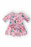 Sugarplum Fairy 3/4 Sleeve Twirl Bodysuit
