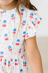 Summer Sweets Flutter Sleeve Twirl Dress - Mila & Rose ® - Flyclothing LLC
