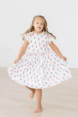 Summer Sweets Flutter Sleeve Twirl Dress - Mila & Rose ® - Flyclothing LLC