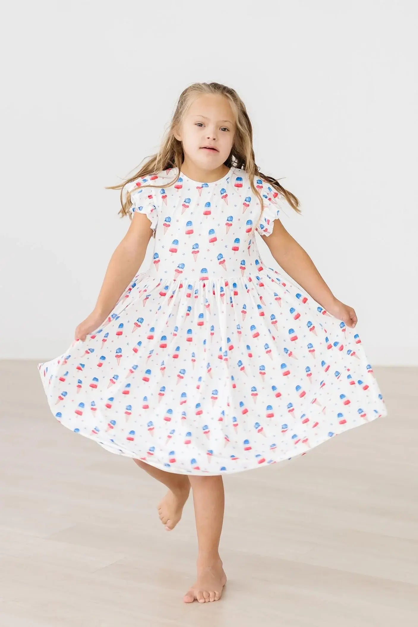 Summer Sweets Flutter Sleeve Twirl Dress - Mila & Rose ® - Flyclothing LLC