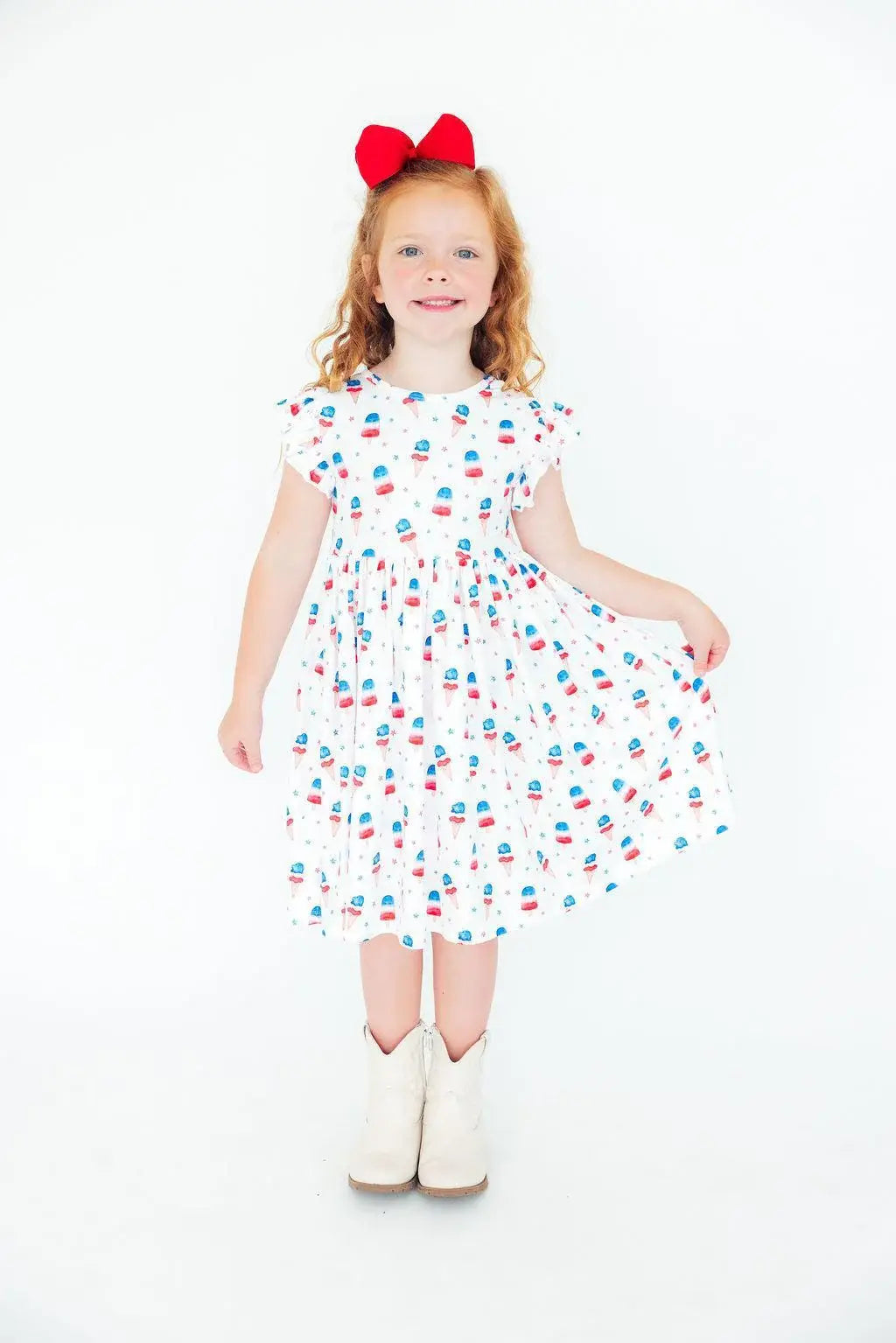 Summer Sweets Flutter Sleeve Twirl Dress - Mila & Rose ® - Flyclothing LLC