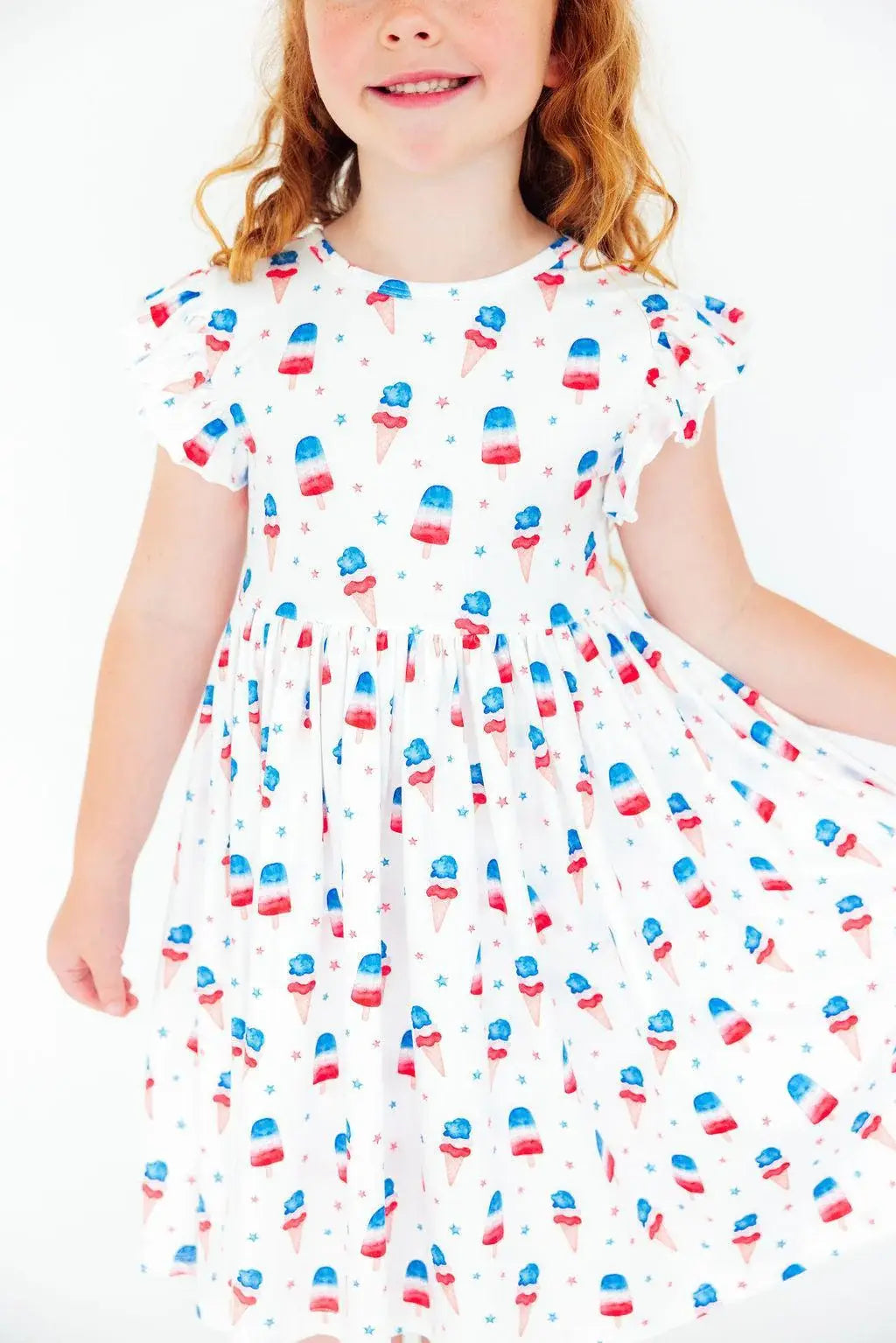 Summer Sweets Flutter Sleeve Twirl Dress - Mila & Rose ® - Flyclothing LLC