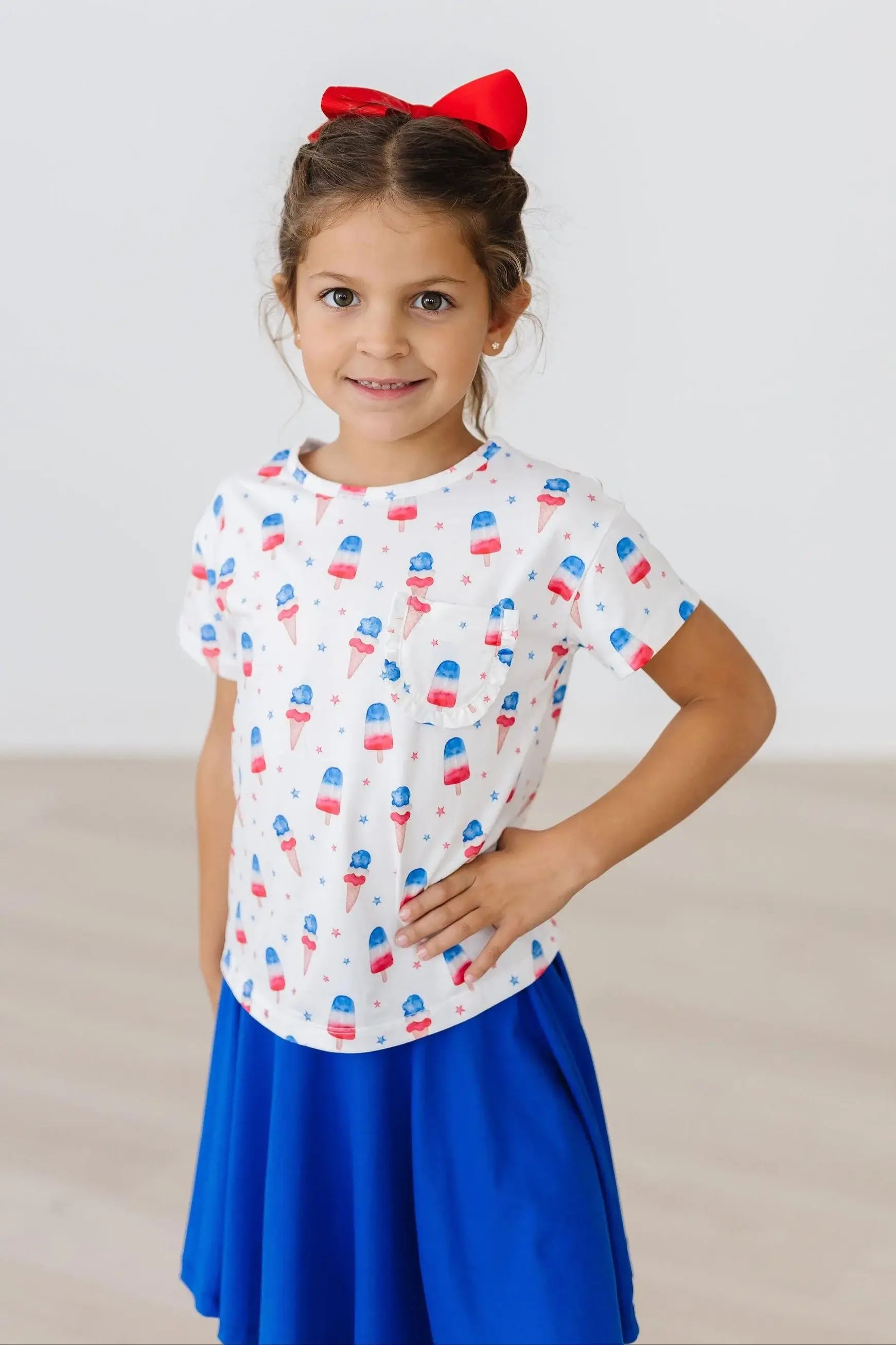 Summer Sweets Ruffle Pocket Tee - Mila & Rose ® - Flyclothing LLC