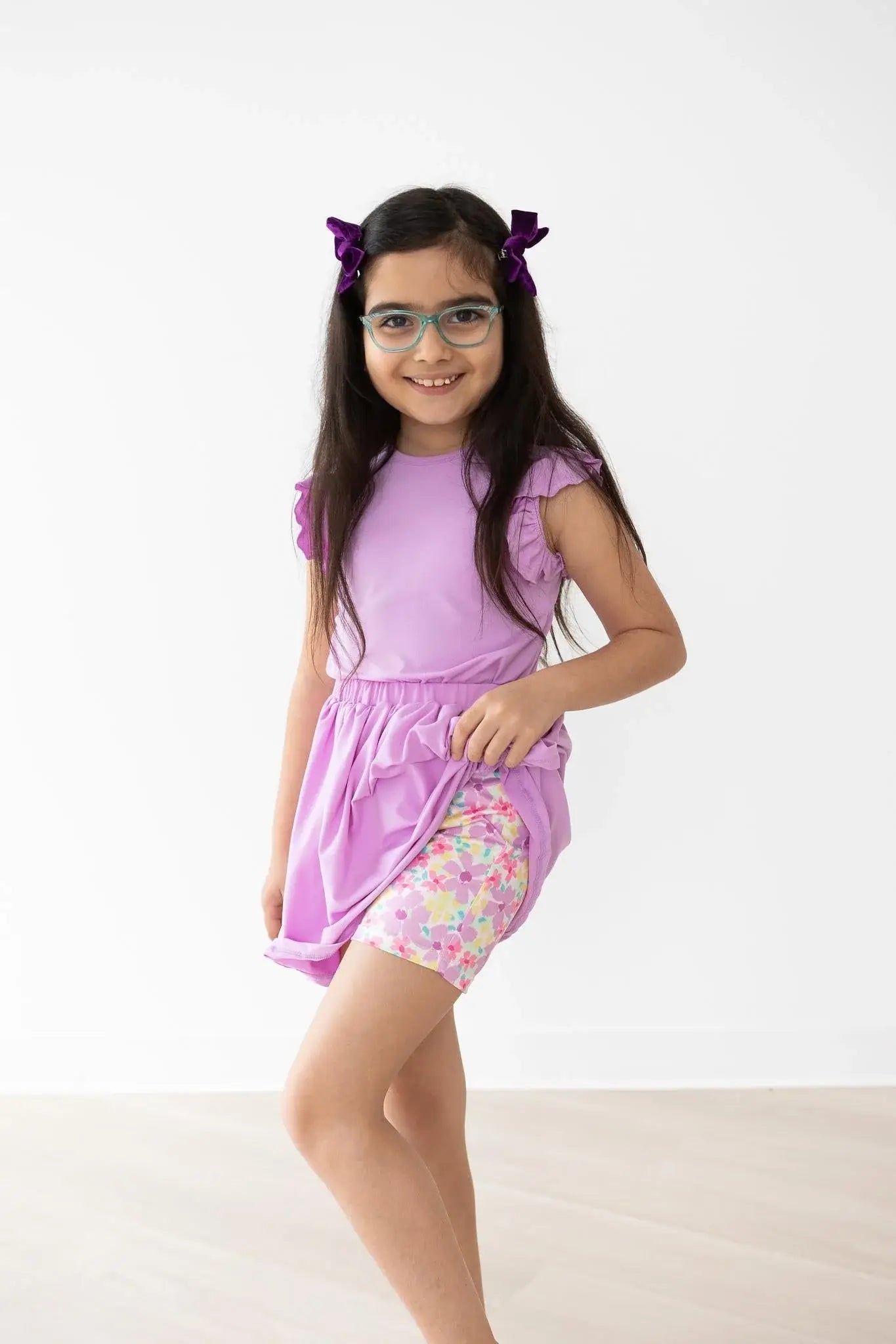 Summer Watercolor Twirl Shorts - Mila & Rose ® - Flyclothing LLC
