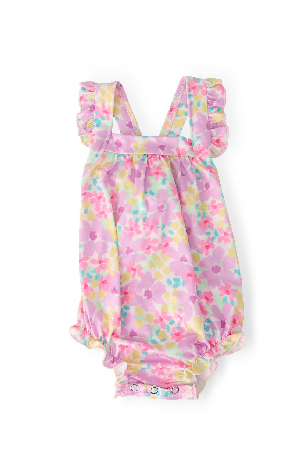 Summer Watercolor Ruffle Cross Back Romper - Mila & Rose ®